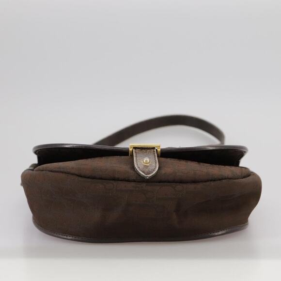 DIOR Trotter Canvas Shoulder Bag Brown Gold - Picture 9 of 13